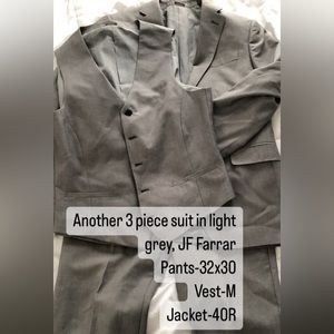 3 pc suit in light grey